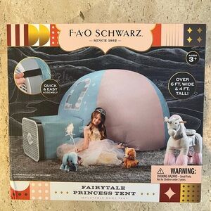 FAO Schwarz Inflatable Dome Fairytale Princess Tent Easy Assembly New